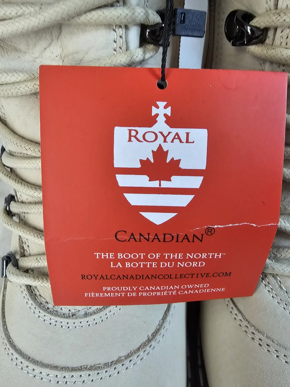 NWT‎ Royal Canadian Cambridge Winter Boots | Pale Ale White | Size 6
